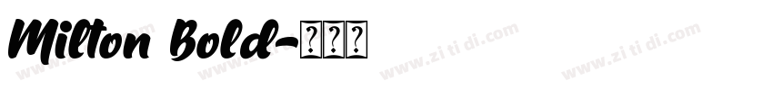 Milton Bold字体转换